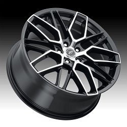 Platinum 459U Retribution Machined Gloss Black Custom Wheels Rims 2
